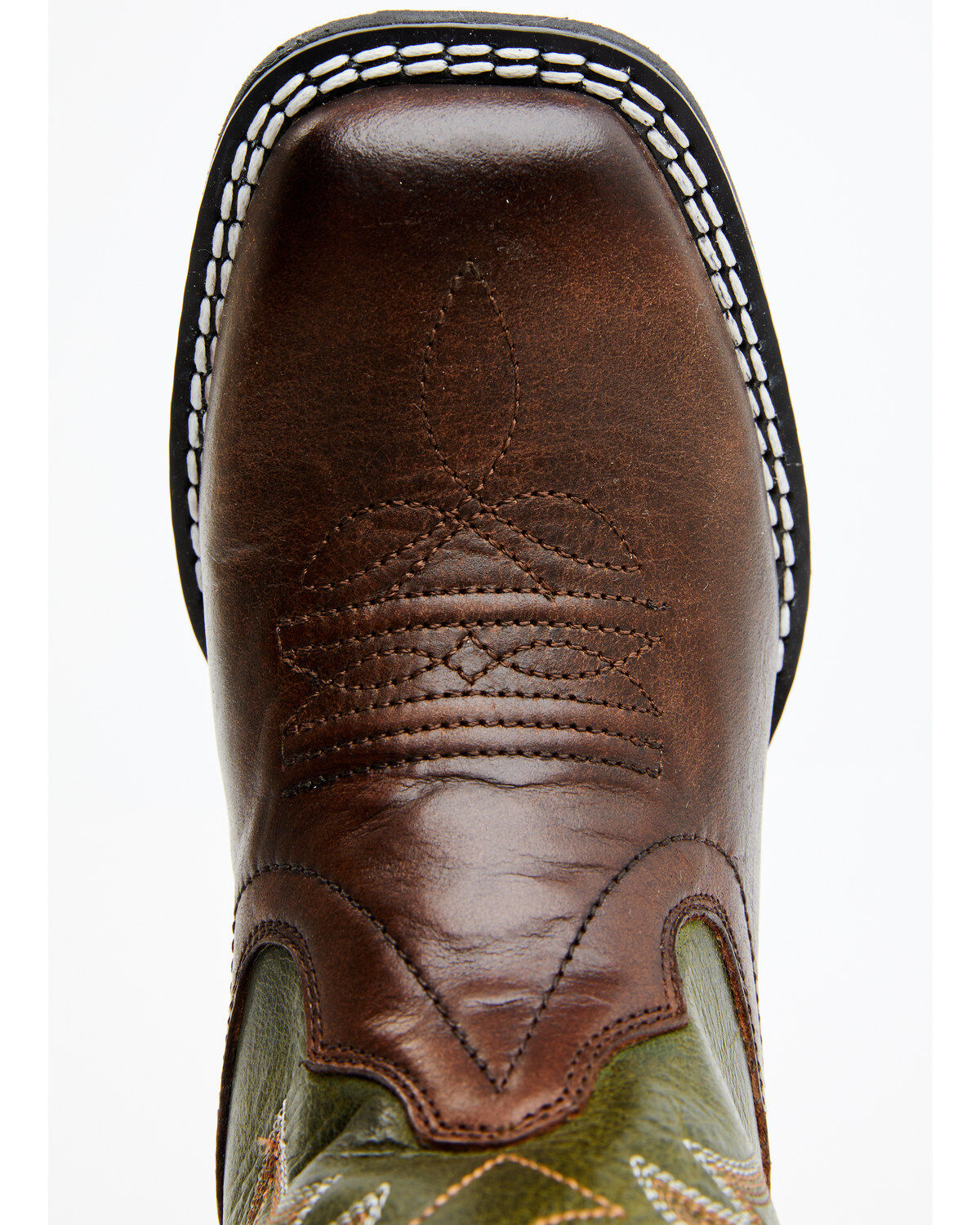 Image #6 - RANK 45&reg; Boys' Kasey Western Boots - Broad Square Toe, Green, hi-res