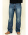 Image #2 - Cody James Men's Wolfstooth Wash Duke Relaxed Bootcut Stretch Denim Jeans - Tall, Medium Wash, hi-res