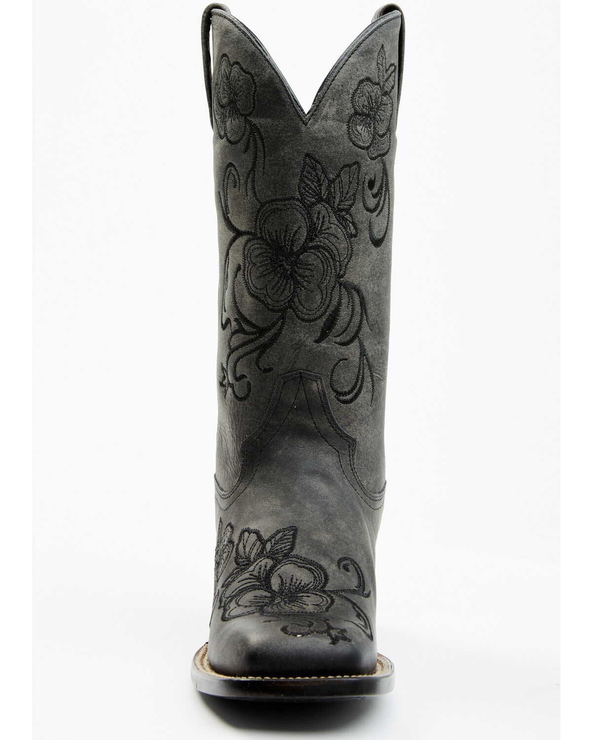 Image #4 - Shyanne Women's Lasy Western Boots - Broad Square Toe, Black, hi-res
