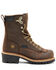 Image #2 - Hawx Men's 8" Waterproof Logger Boots - Steel Toe, Dark Brown, hi-res