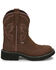 Image #2 - Justin Women's Gemma Performance Western Boots - Round Toe, Distressed Brown, hi-res