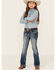 Image #3 - Shyanne Girls' Medium Wash Double Horseshoe Pocket Bootcut Stretch Denim Jeans, Medium Wash, hi-res