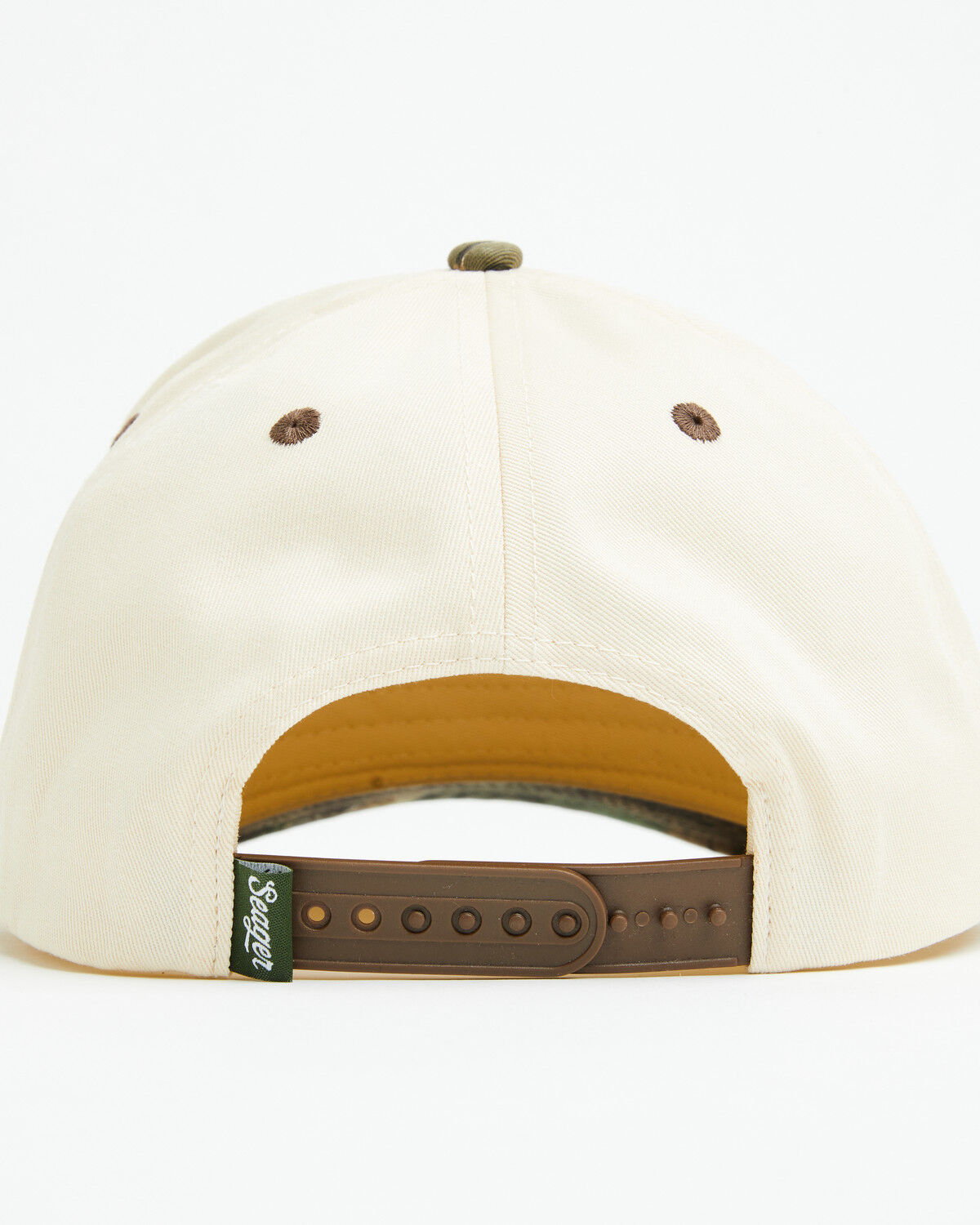 Image #3 - Seager Men's Camo Branded Snapback, Cream, hi-res