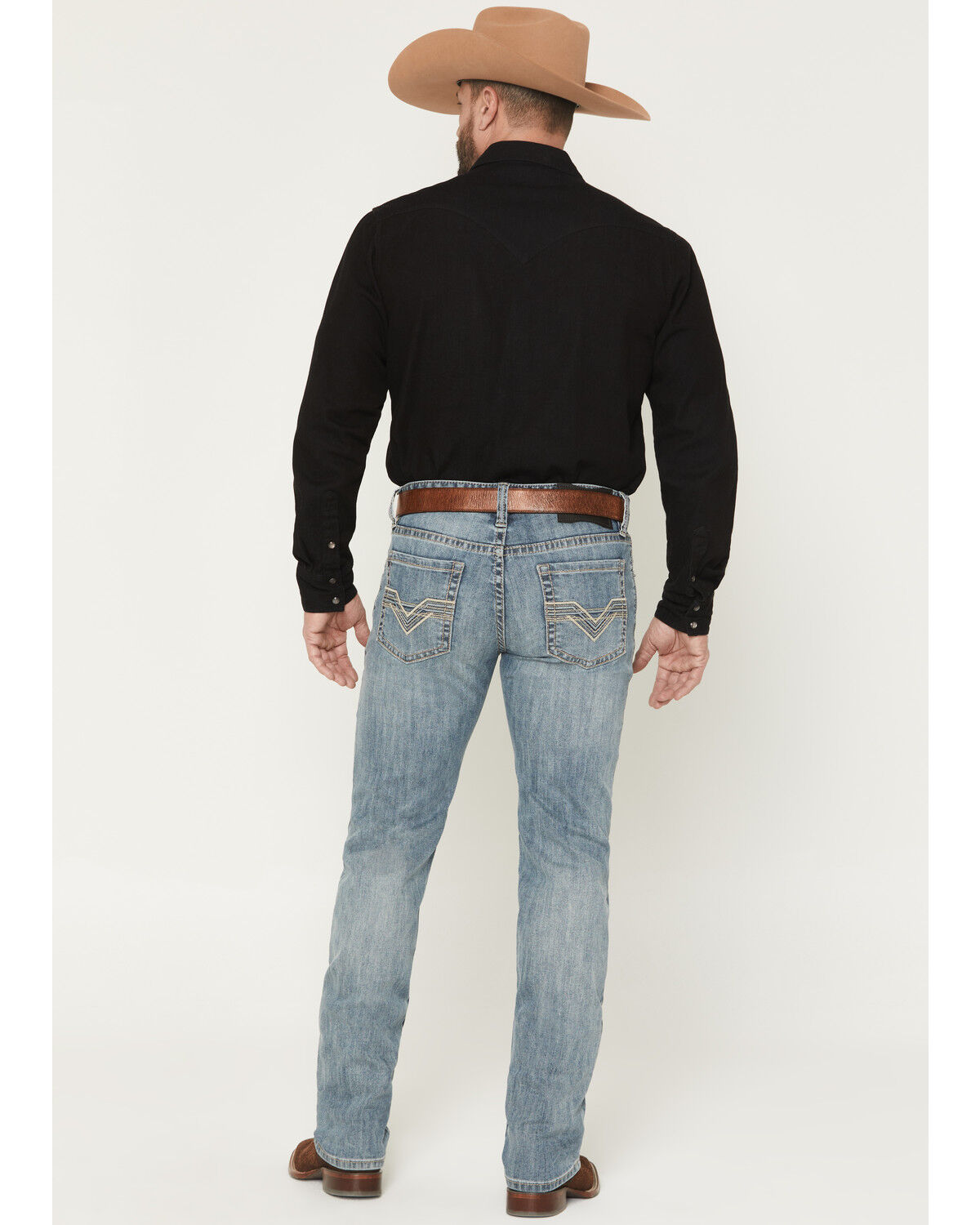 Image #3 - Rock & Roll Denim Men's Revolver Slim Straight Stretch Denim Jeans, Light Wash, hi-res