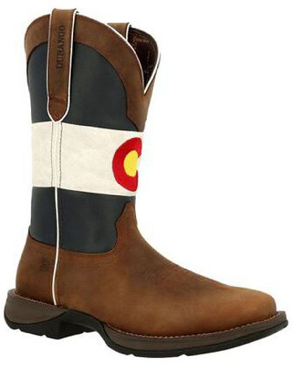 Image #1 - Durango Men's Colorado Flag Performance Western Boots - Square Toe, Brown, hi-res