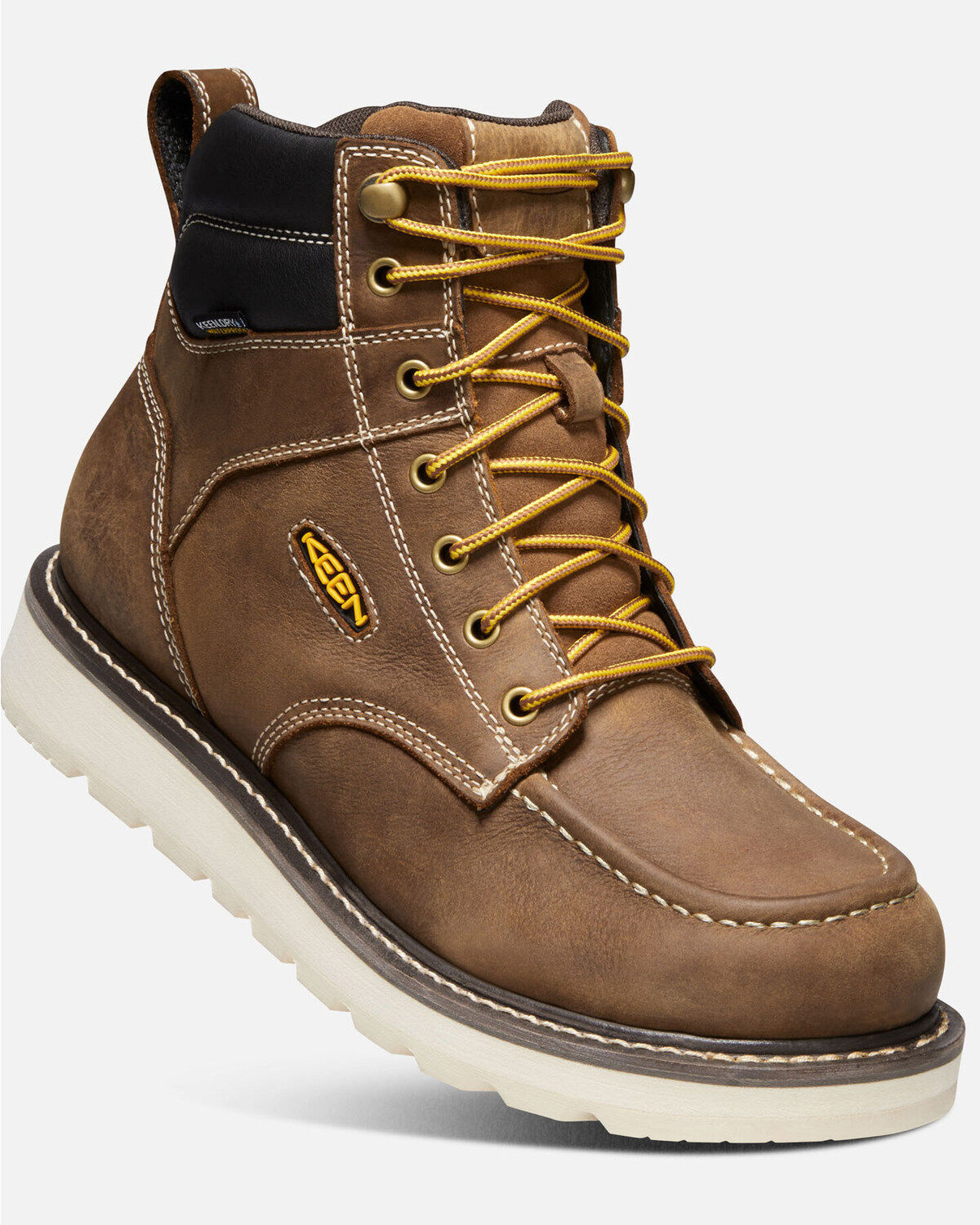 Image #1 - Keen Men's Cincinnati 6" Waterproof Boots - Round Toe, Brown, hi-res