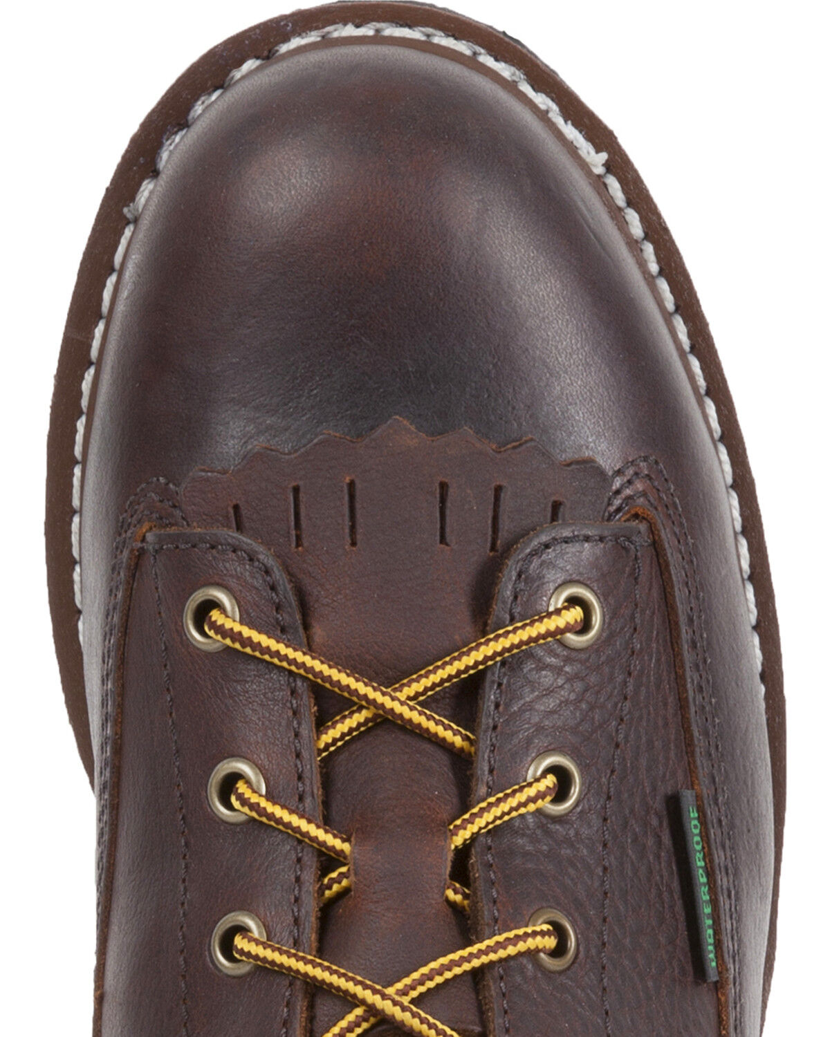 Image #6 - Georgia Waterproof 8" Low Heel Logger Work Boots, Chocolate, hi-res