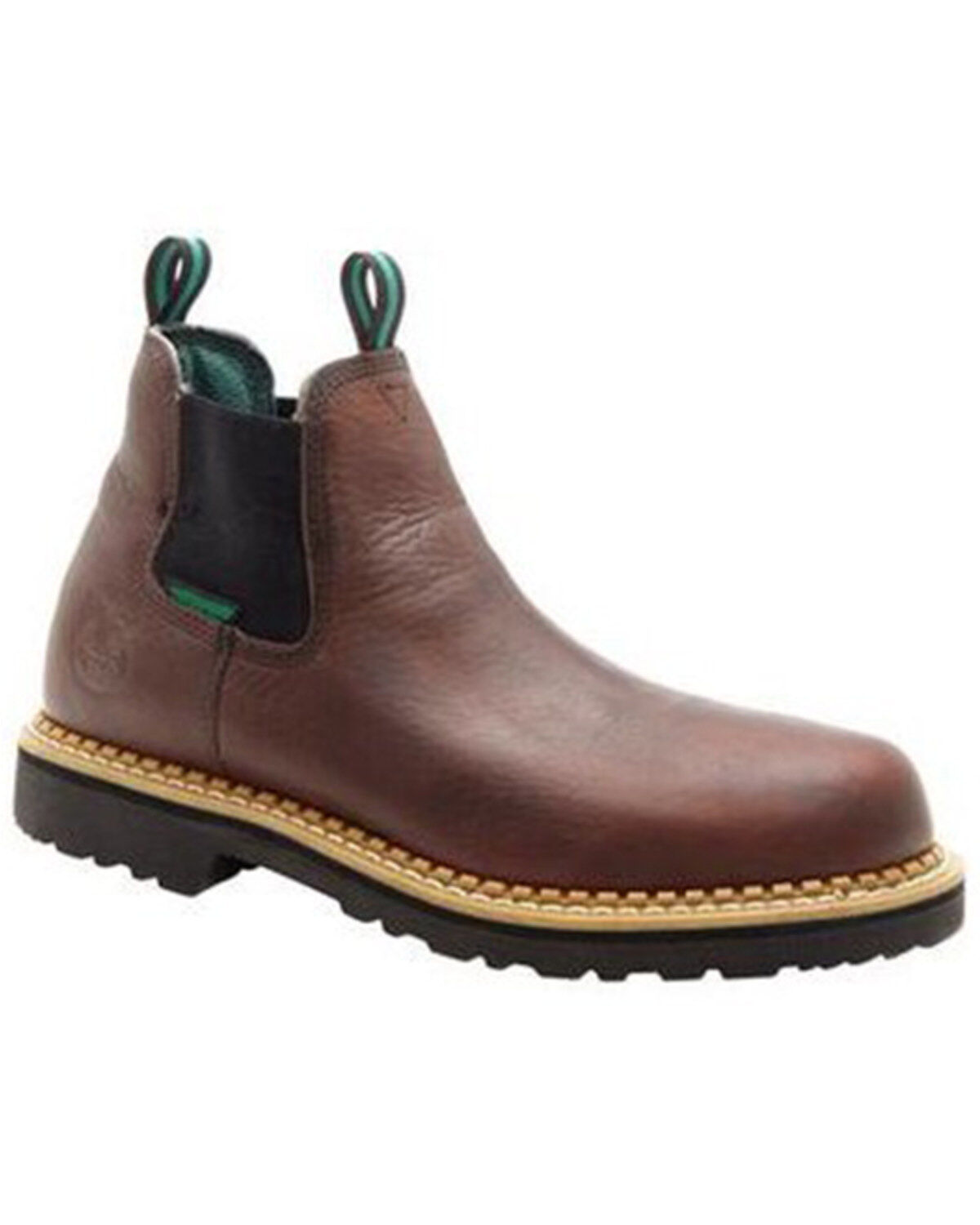 Image #2 - Georgia Boot Men's Romeo Waterproof Slip-On Work Shoes - Soft Toe, Brown, hi-res