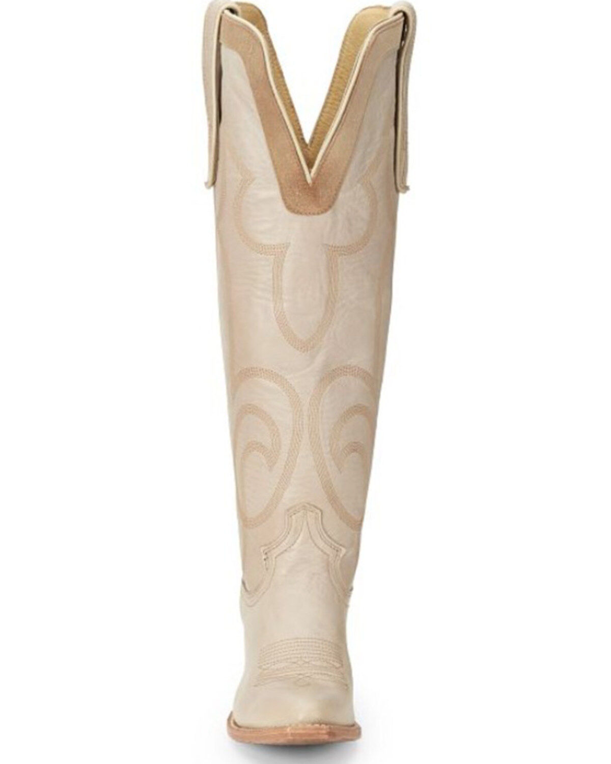 Image #4 - Justin Women's Verlie Vintage Tall Western Boots - Snip Toe, Cream, hi-res