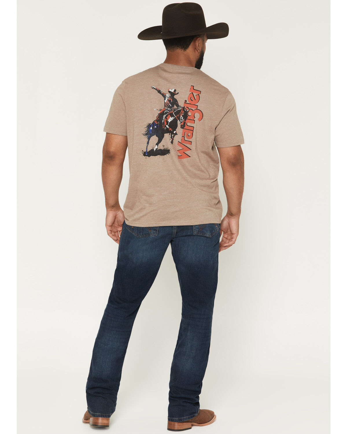 Image #3 - Wrangler Retro Men's 77MWZ Oakdale Slim Bootcut Stretch Denim Jeans, Dark Blue, hi-res