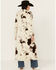 Image #4 - Powder River Outfitters Women's Cow Print Duster Faux Fur Coat, Cream, hi-res