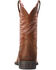 Image #3 - Ariat Girls' Firecatcher Rowdy Western Boots - Broad Square Toe, Brown, hi-res