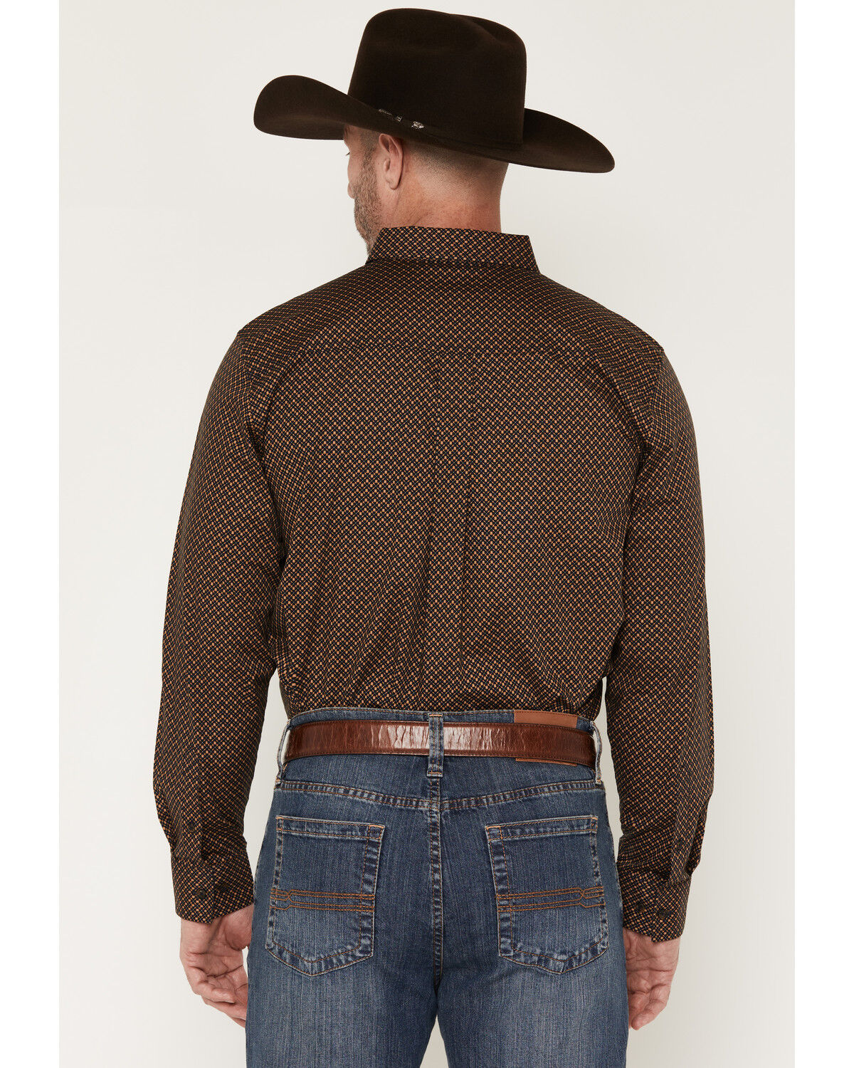 Image #4 - Cody James Men's Fast Forward Geo Print Long Sleeve Button-Down Stretch Western Shirt, Navy, hi-res