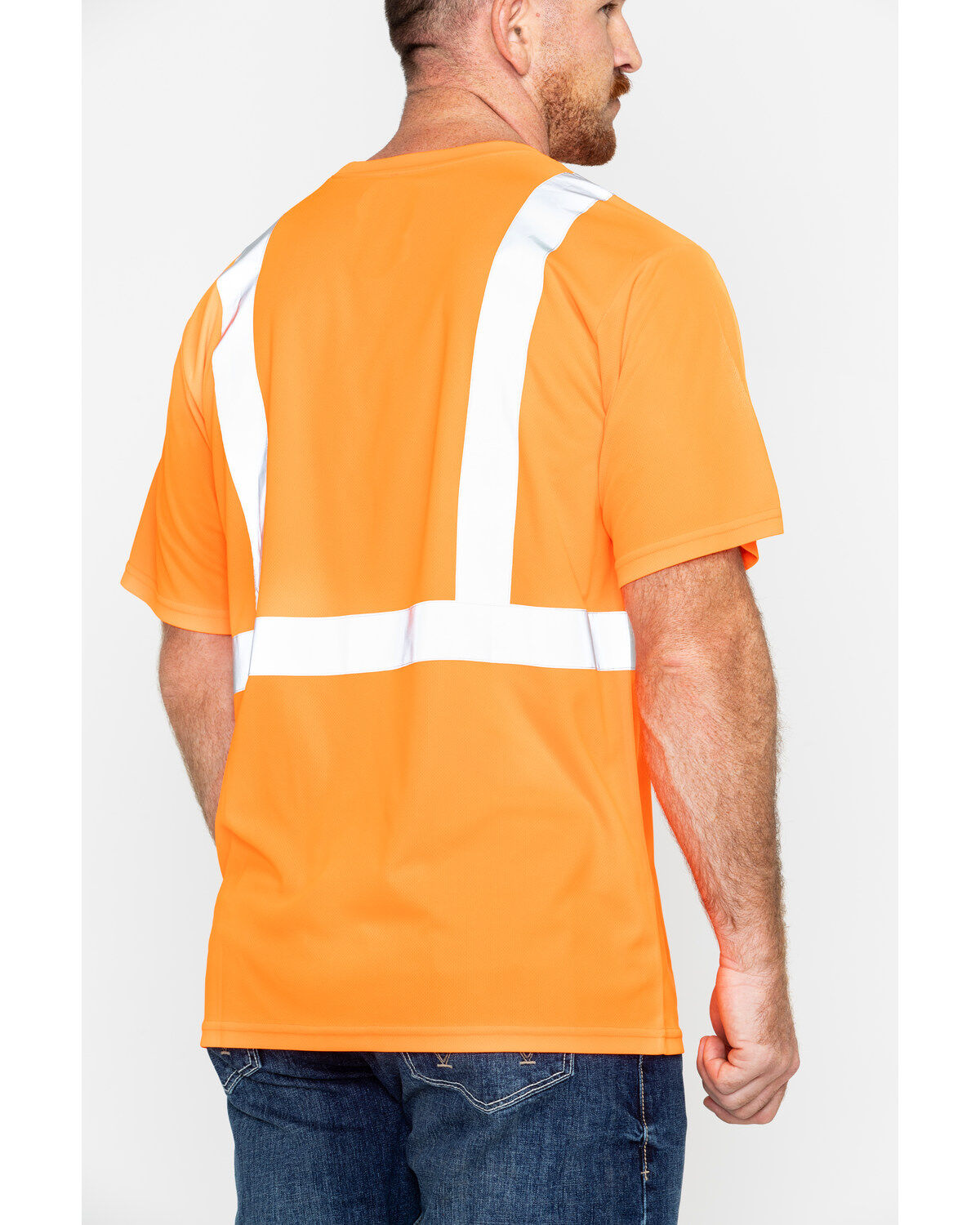 Image #2 - Hawx Men's Reflective Short Sleeve Work T-Shirt, Orange, hi-res