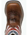 Image #6 - Old West Toddler Boys' Americana Western Boots - Broad Square Toe, Red/white/blue, hi-res