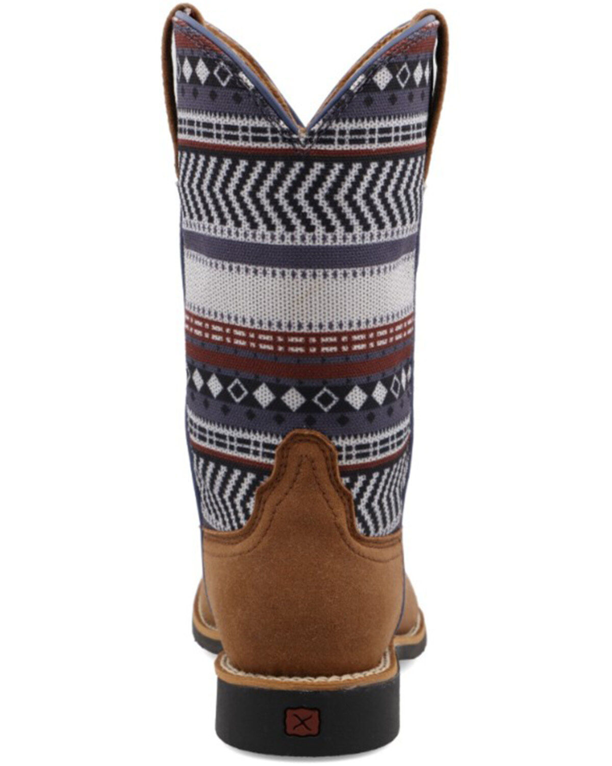 Image #5 - Hooey Twisted X Kids' Serape Stripe Western Boot - Square Toe, Brown, hi-res