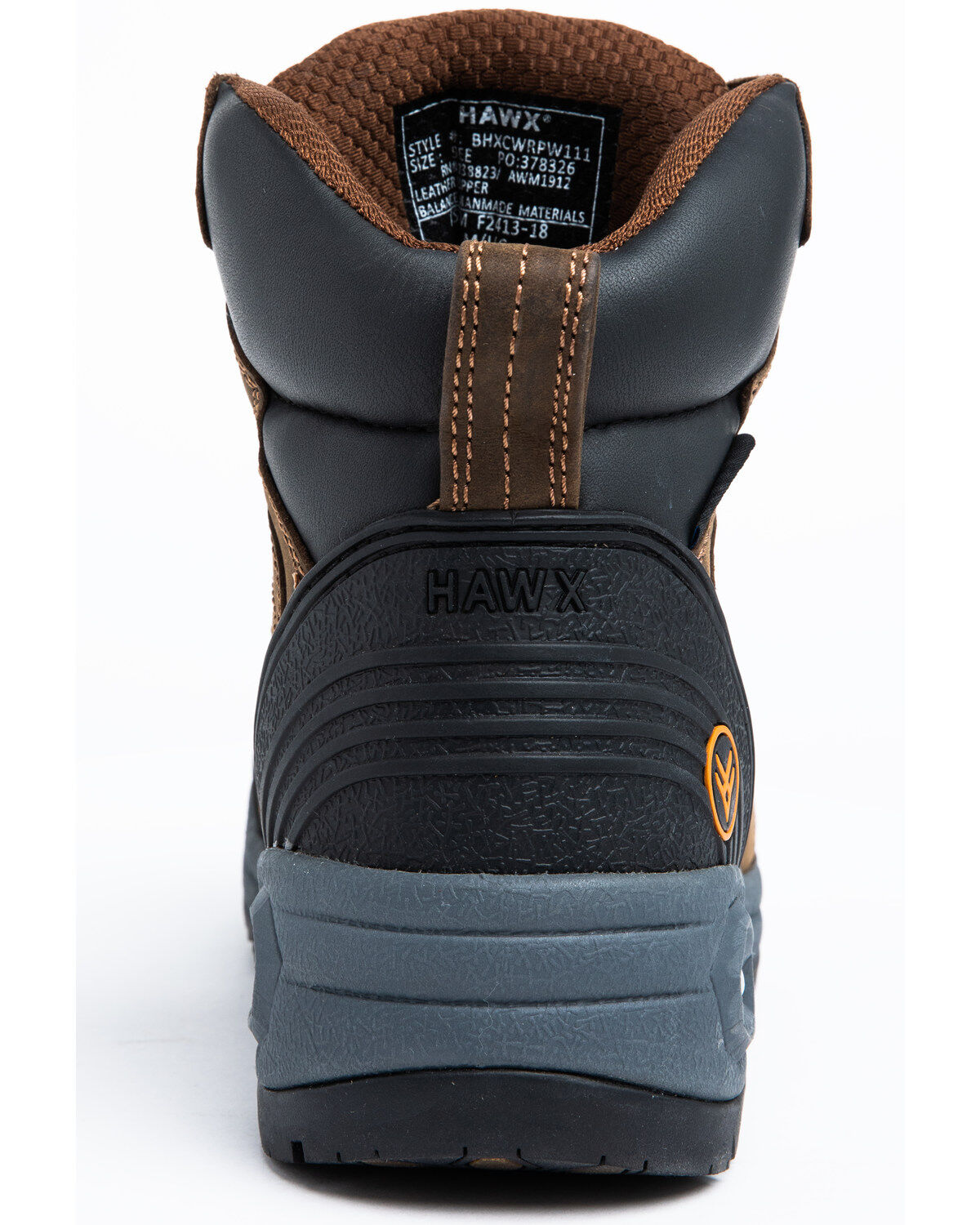 Image #5 - Hawx Men's 6" Crew Chief Lace-To-Toe Waterproof Work Boots - Composite Toe, Dark Brown, hi-res