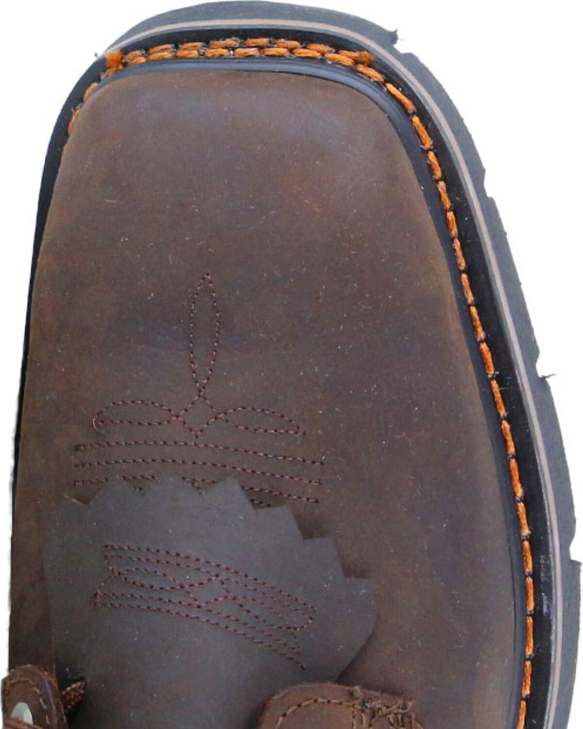 Image #6 - Cody James Men's 7" Mustang Lace-Up Kiltie Work Boots - Soft Toe, Brown, hi-res