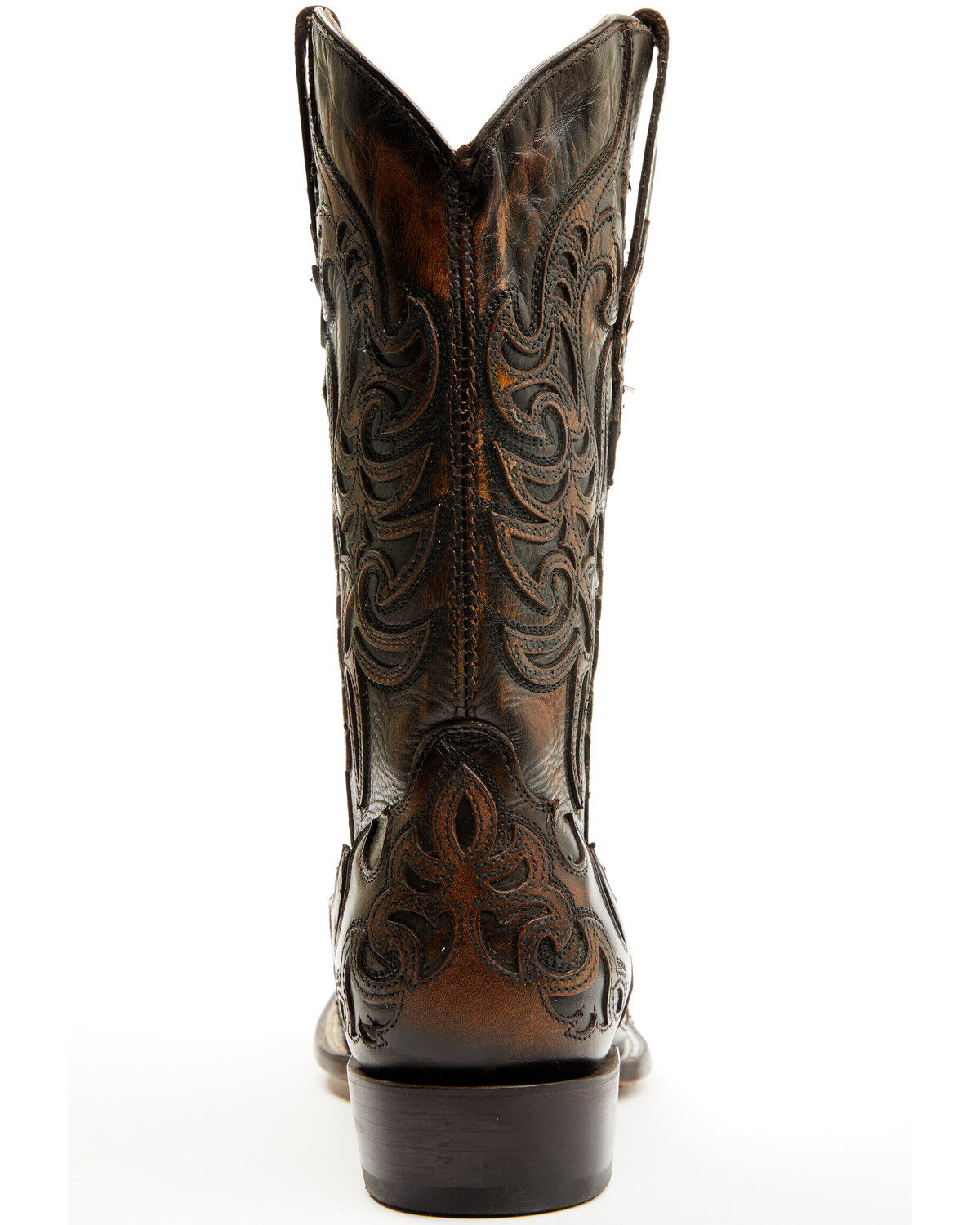 Image #5 - Corral Men's Overlay Embroidered Western Boots - Broad Square Toe, Black, hi-res