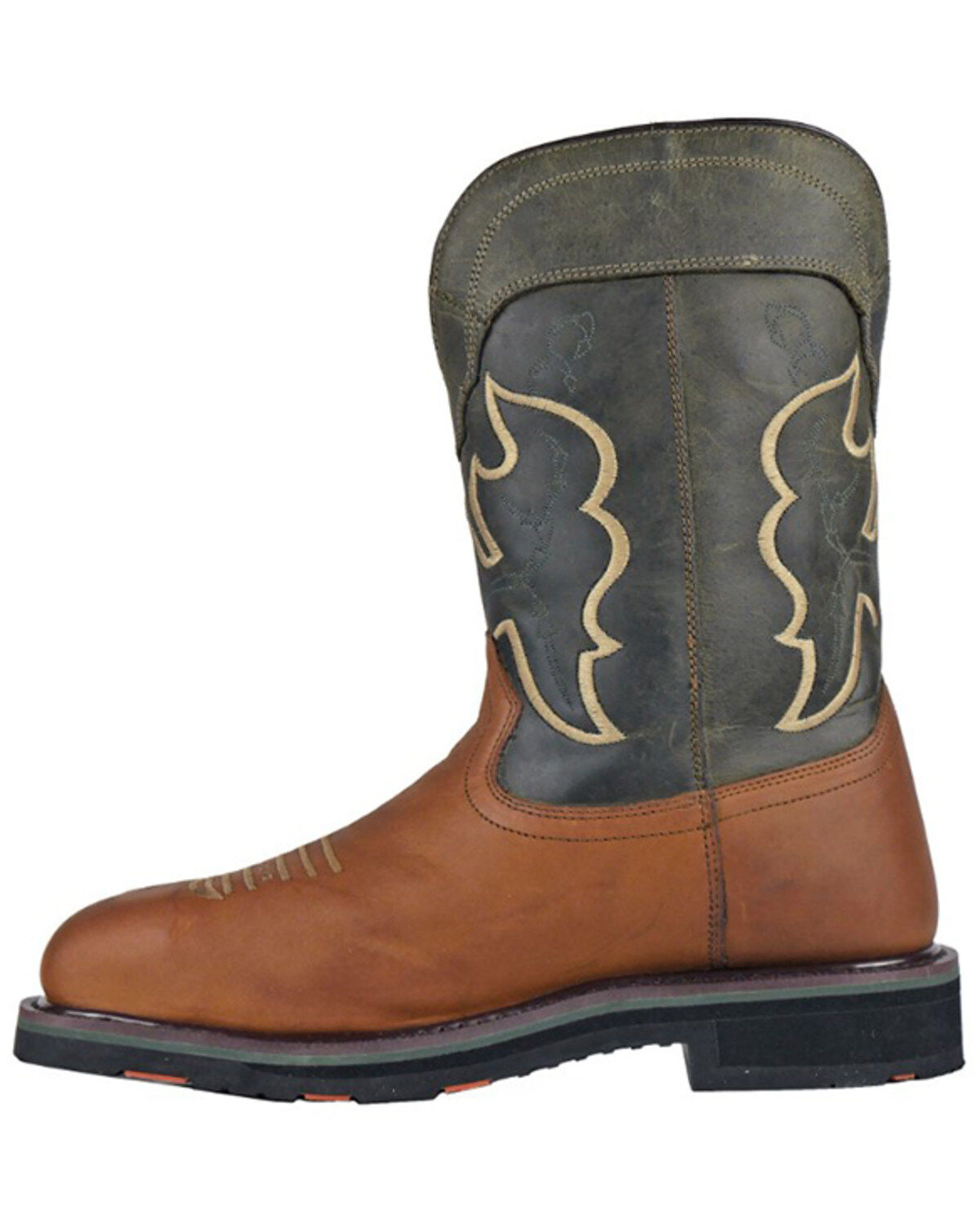 Image #3 - Hoss Men's Showdown 11" Wellington Western Work Boots - Composite Toe, Olive, hi-res