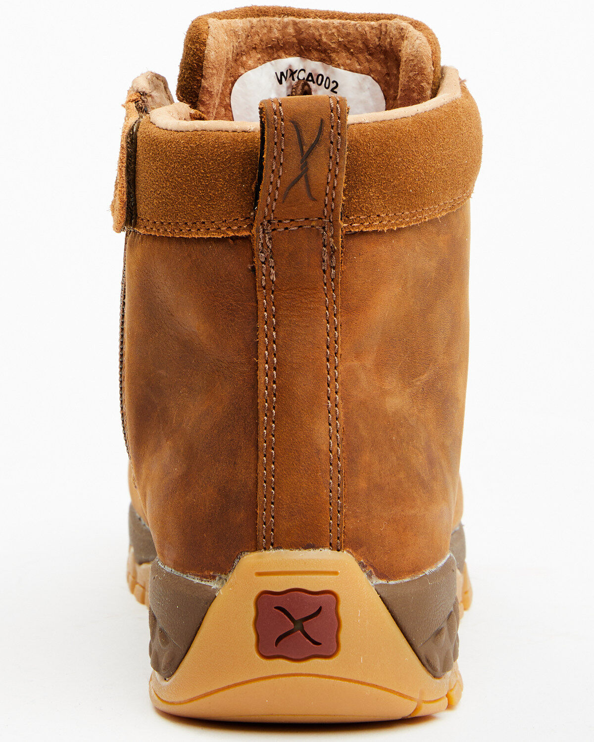 Image #5 - Twisted X Women's 4" Oiled Saddle Work Boots - Moc Toe, Brown, hi-res