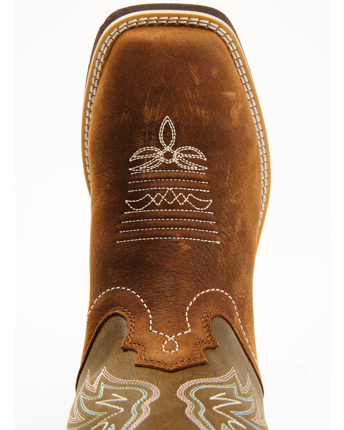 Image #6 - RANK 45&reg; Women's Sage Western Performance Boots - Broad Square Toe, Olive, hi-res