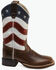 Image #2 - Old West Little Boys' Patriotic Western Boots - Broad Square Toe, Red/white/blue, hi-res