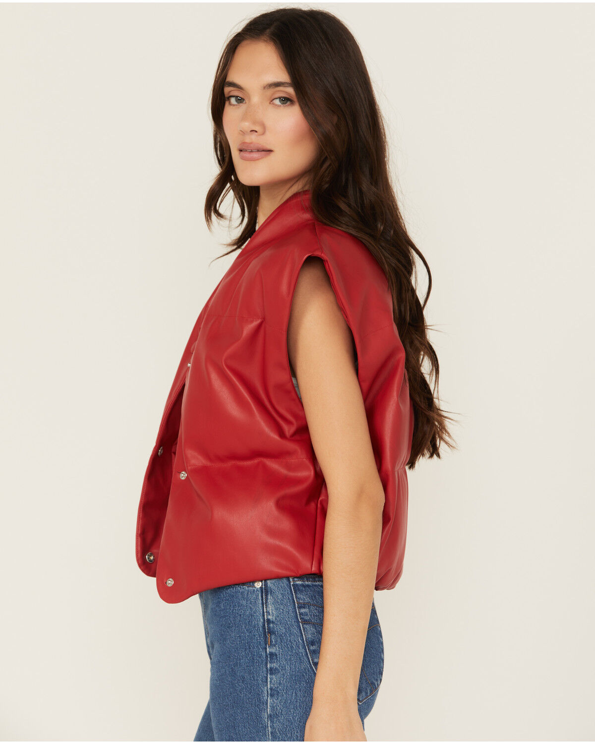 Image #2 - Revel Women's Puffer Vest, Red, hi-res