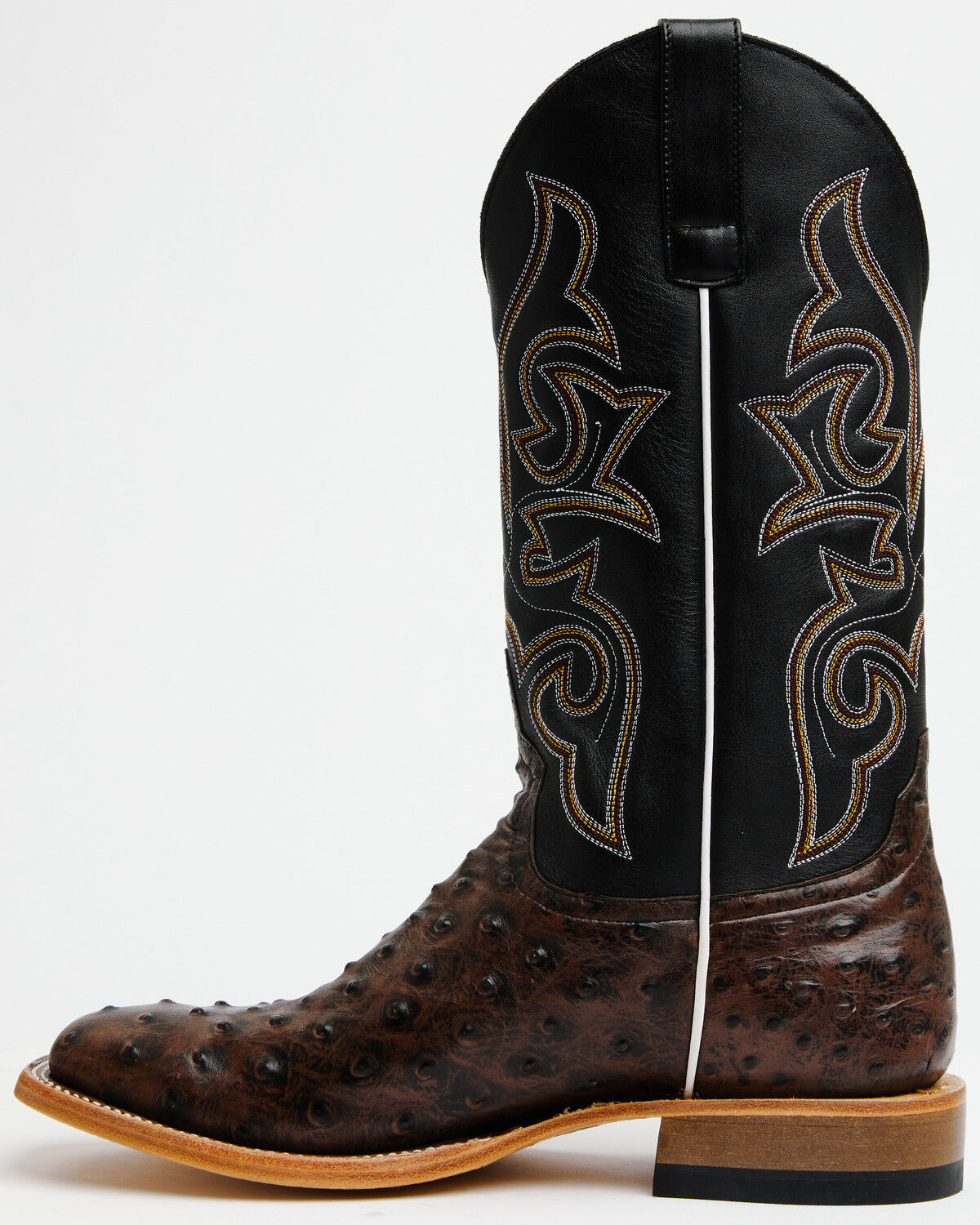 Image #3 - Horse Power Men's Ostrich Print Western Boots - Broad Square Toe, Brown, hi-res