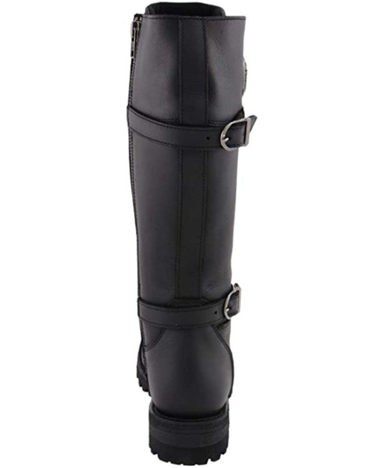 Image #4 - Milwaukee Leather Women's Front Toe Cap Riding Boots - Round Toe, Black, hi-res