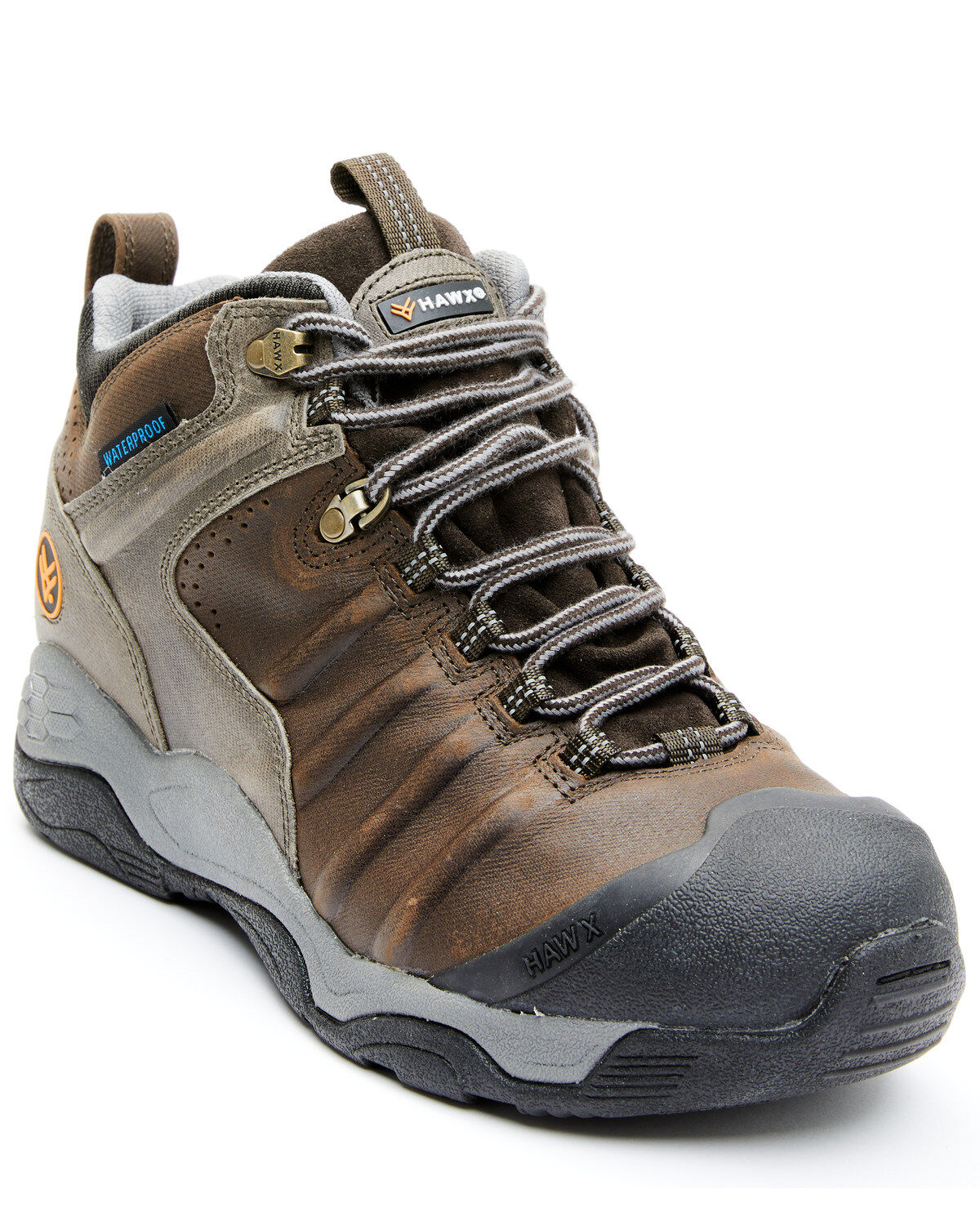Image #1 - Hawx Men's 4" Axis Waterproof Hiker Boots - Soft Toe, Brown, hi-res