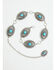 Image #2 - Ariat Women's Oval Turquoise Concho Chain Belt, Silver, hi-res