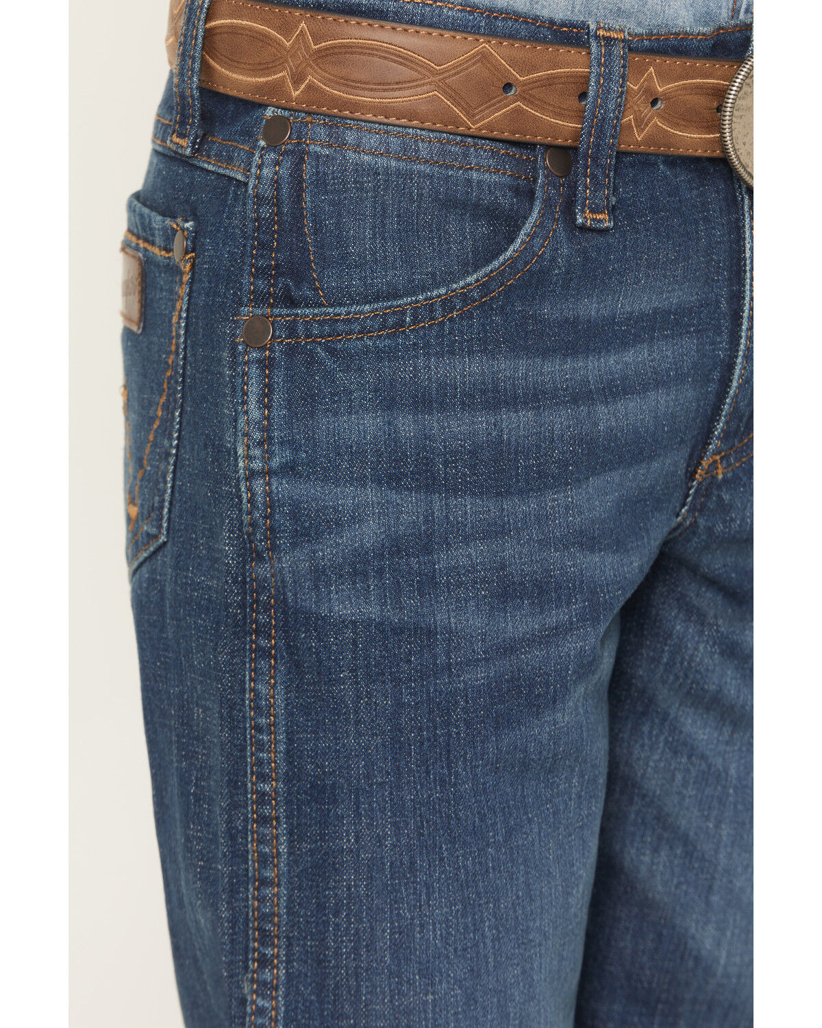 Image #2 - Wrangler Retro Boys' Jackson Hole Dark Wash Relaxed Bootcut Stretch Denim Jeans, , hi-res