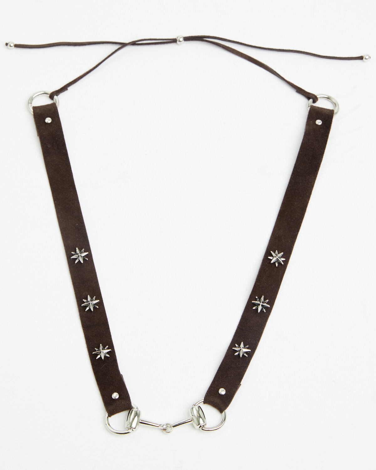 Image #3 - Shyanne Women's Snaffle Bit and Stars Suede Hatband, Brown, hi-res