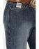 Image #2 - Cinch Men's White Label Relaxed Fit Denim Jeans Dark Stonewash Denim Jeans, No Color, hi-res
