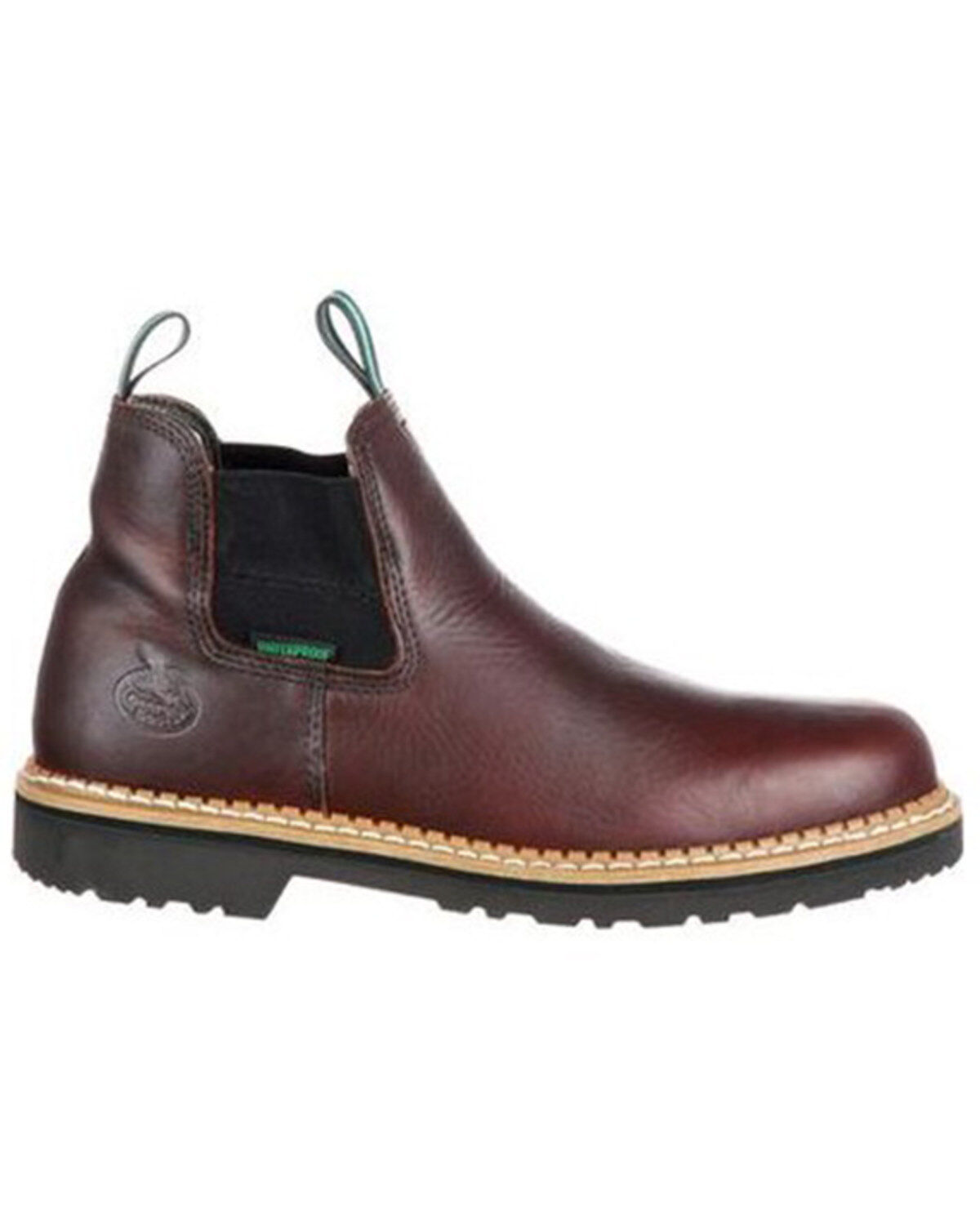 Image #3 - Georgia Boot Men's Romeo Waterproof Slip-On Work Shoes - Soft Toe, Brown, hi-res