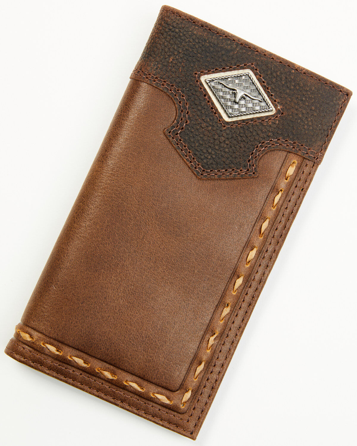 Image #1 - Cody James Men's Buck Stitch Concho Rodeo Wallet, Brown, hi-res