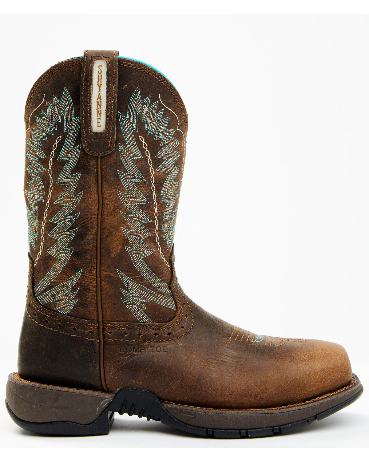 Image #2 - Shyanne Women's Drifting Western Work Boots - Composite Toe, Brown, hi-res