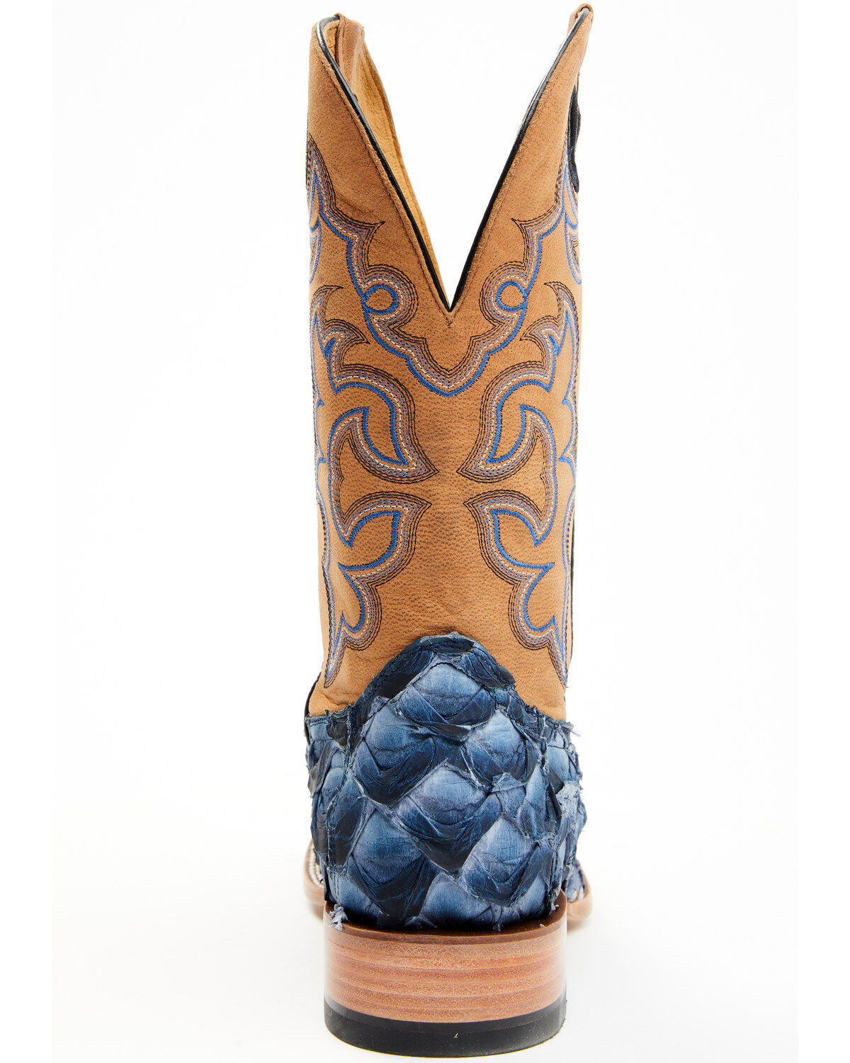 Image #5 - Cody James Men's Exotic Pirarucu Western Boots - Broad Square Toe, Blue, hi-res