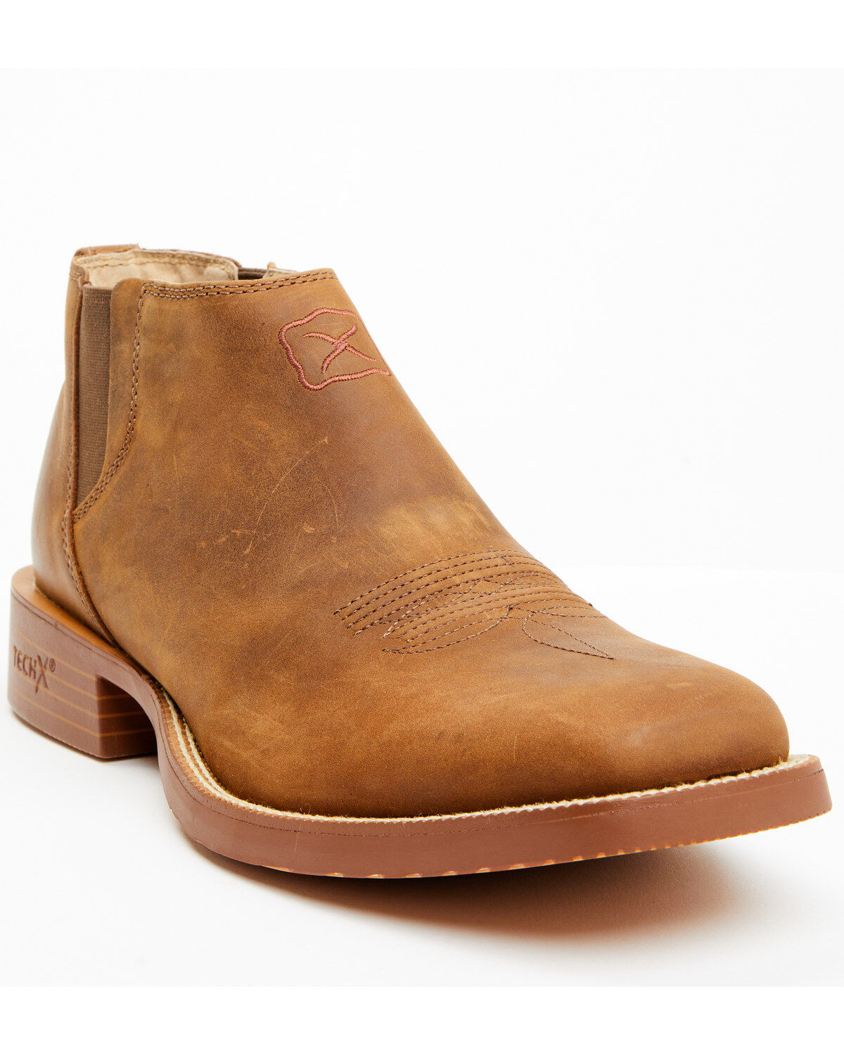 Image #1 - Twisted X Men's 4" Tech X&trade; Chelsea Boots - Broad Square Toe, Rust Copper, hi-res
