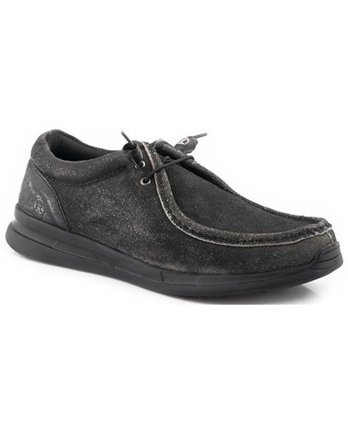 Roper Men's Chillin Low Eyelet Chukka Casual Shoes - Moc Toe, Black, hi-res