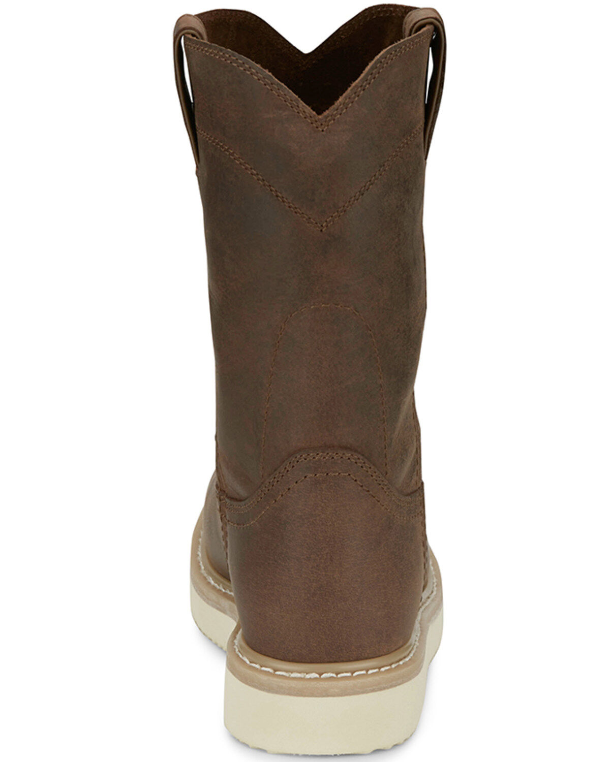 Image #5 - Justin Men's Ram Pull-On Work Boots - Soft Toe, Brown, hi-res