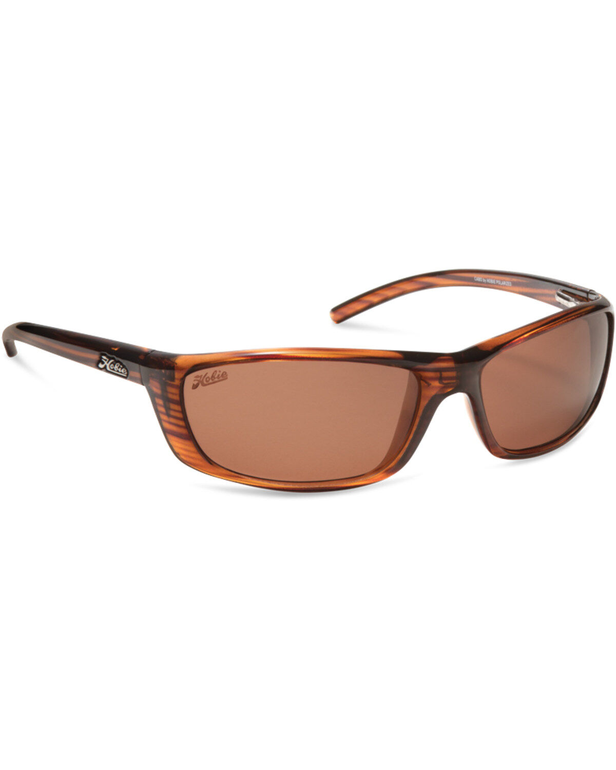 Image #1 - Hobie Men's Shiny Brown Wood Grain Polarized Cabo Sunglasses, Brown, hi-res