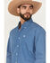 Image #2 - Cinch Men's Floral Print Long Sleeve Button-Down Western Shirt, Blue, hi-res