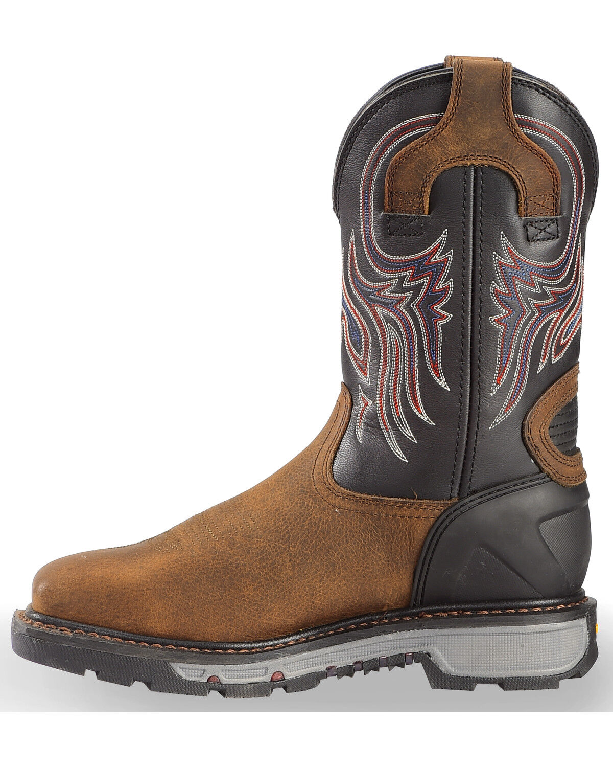 Image #3 - Justin Men's Tanker Western Work Boots - Steel Toe, Timber, hi-res