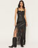 Image #2 - Idyllwind Women's Payson Faux Leather Fringe Midi Skirt, , hi-res
