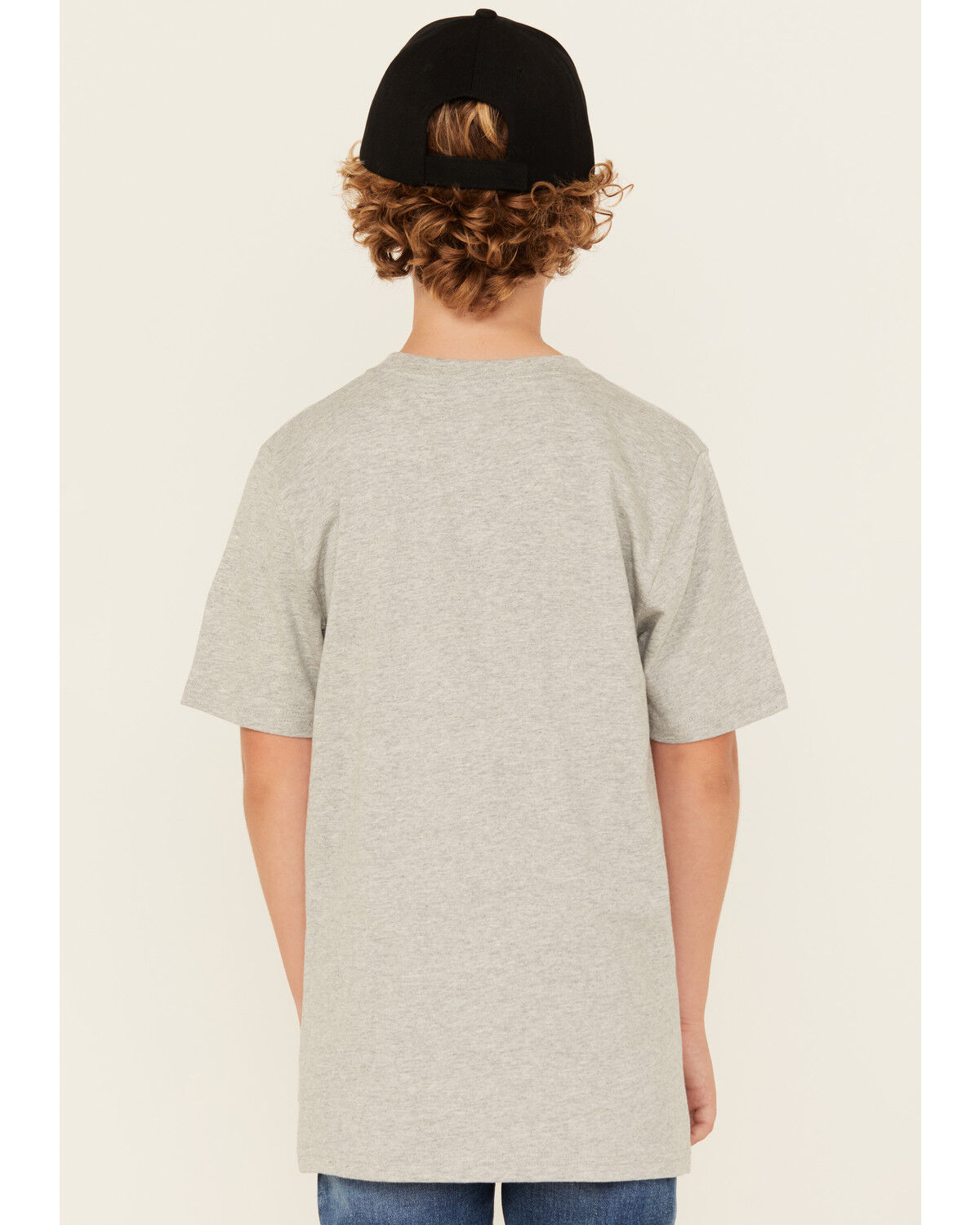 Image #4 - Carhartt Boys' Solid Short Sleeve Pocket T-Shirt, Grey, hi-res