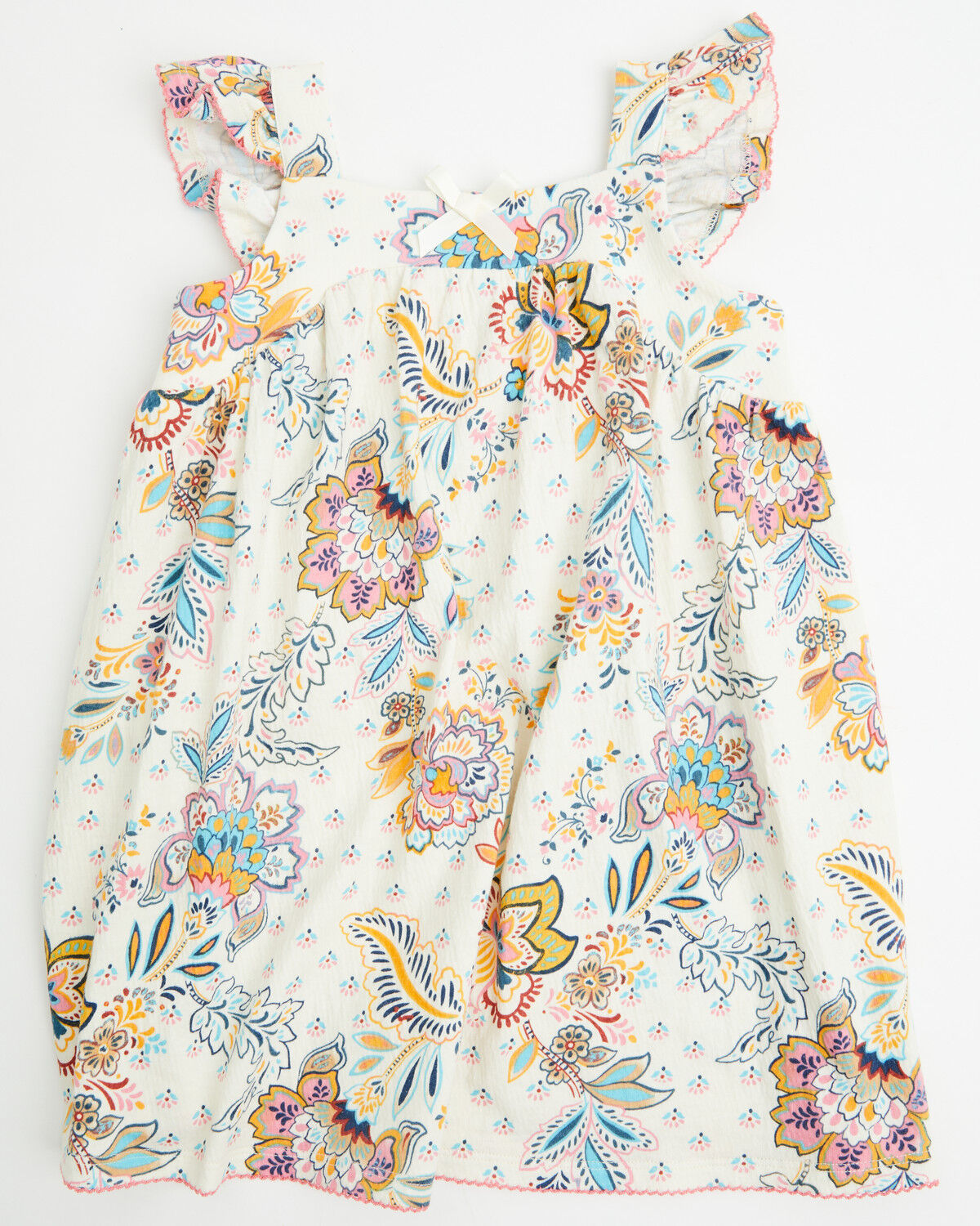 Image #1 - Shyanne Toddler Girls' Paisley Print Sleeve Dress, Cream, hi-res