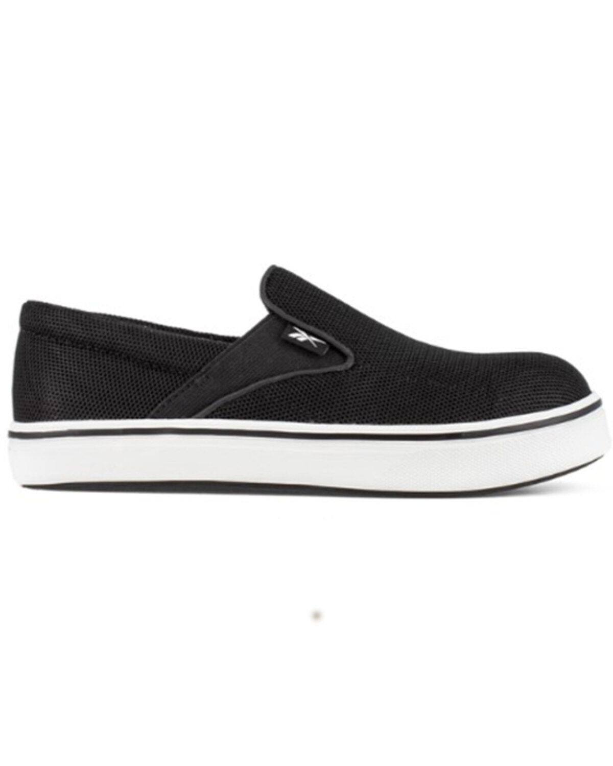 Image #2 - Reebok Women's Comfortie Slip-On Casual Work Shoes - Steel Toe, Black/white, hi-res