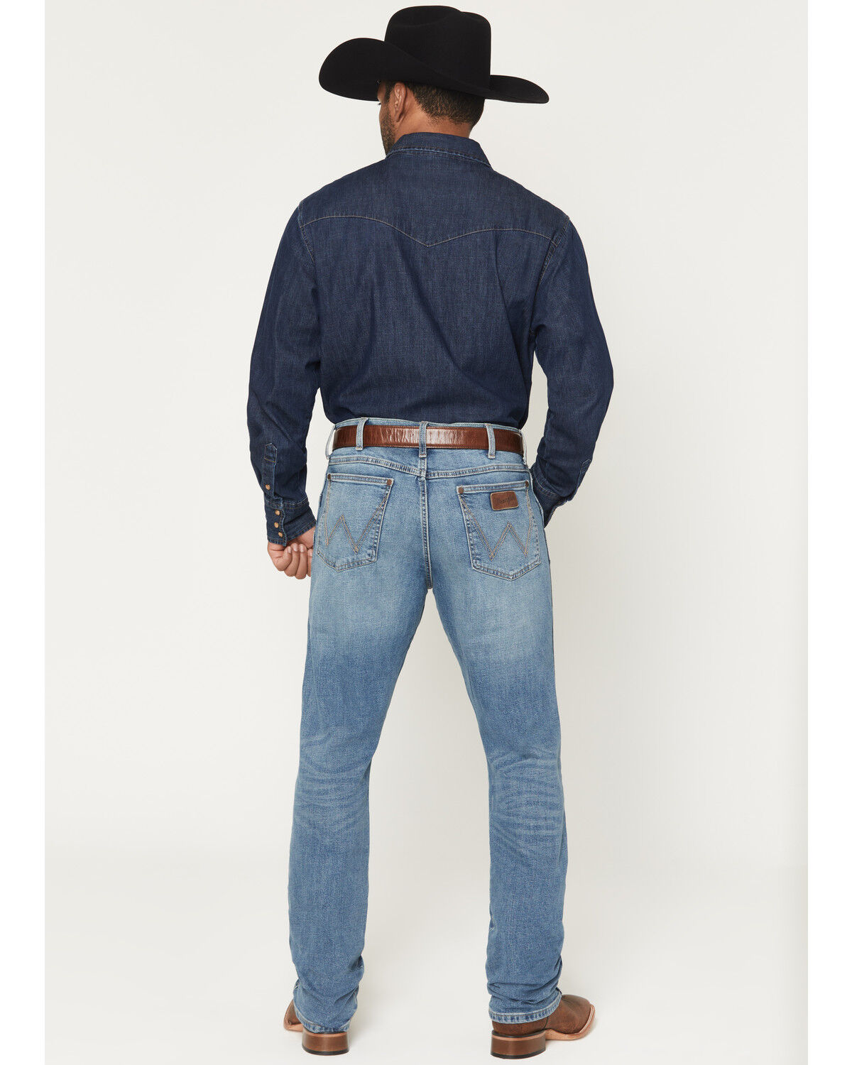 Image #3 - Wrangler Retro Men's 88MWZ Medium Wash Gralin Slim Straight Stretch Denim Jeans, Medium Wash, hi-res